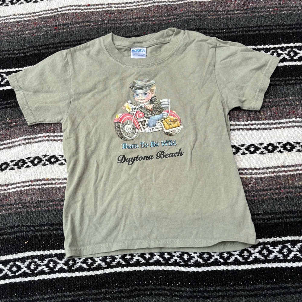 VINTAGE DAYTONA BEACH BORN TO BE WILD KIDS T SHIRT SIZE XS